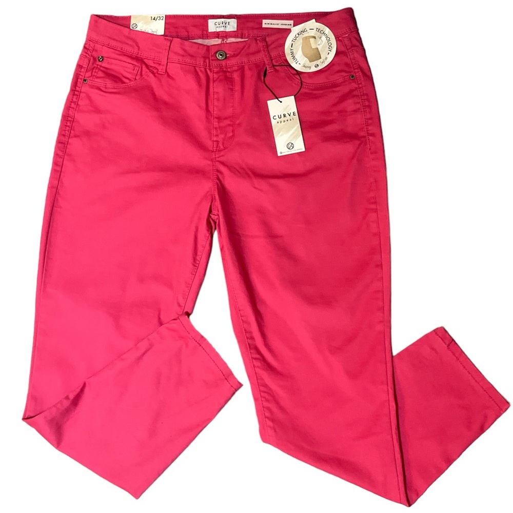 NWT CURVE APPEAL MINIMALIST JEGGING IN HOT PINK. Size 14/32